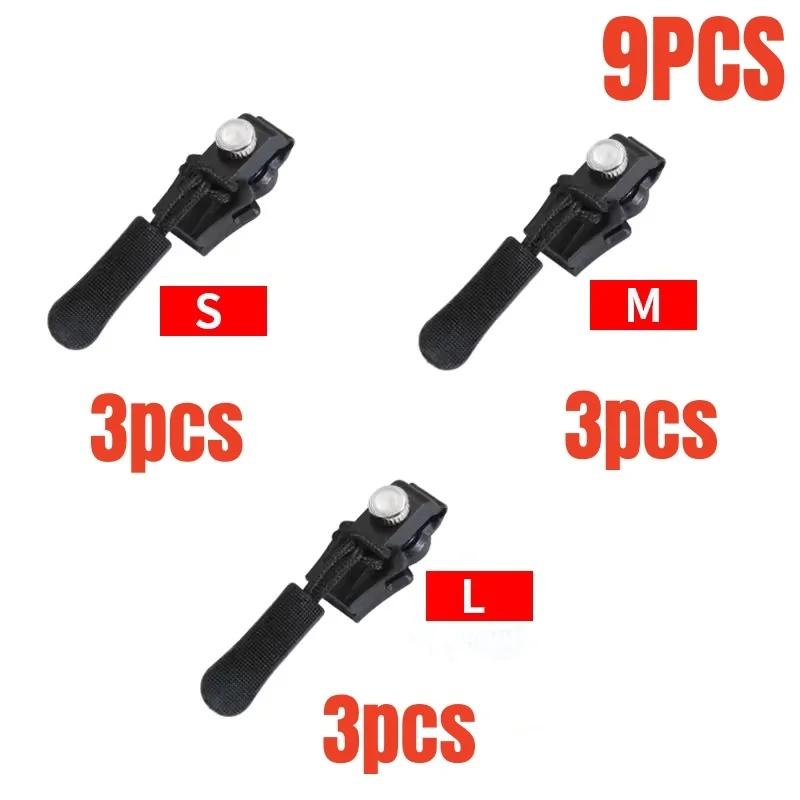 3-12PC Universal Zipper Repair Kit Quick Instant Replacement Zipper Head For Jacket Bag Coat Zippers Head DIY Sew Repair Tools