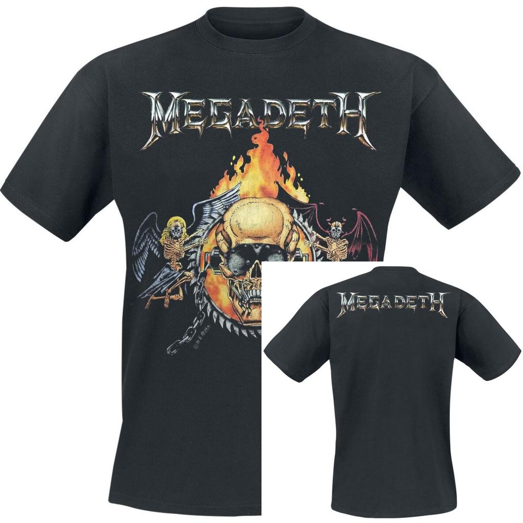 Y2k Summer Megadeth Graphic Cotton Band Tshirt Unisex Summer Short Sleeve Fashion Brand Tee Luxury Casual Vintage Tees