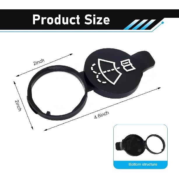 WZP Windshield Washer Fluid Cap, Car Wiper Bottle Cover Replacement for 12767700 13227300, Windshield Wiper Washer Fluid Reservoir Tank Bottle Cap,