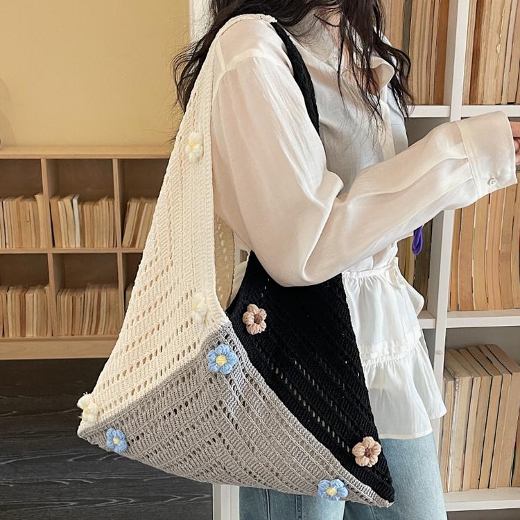 hand knitted Women’s Handbag mesh Handbag For Women Summer Shoulder bag for women crochet knit Crossbody bag for women