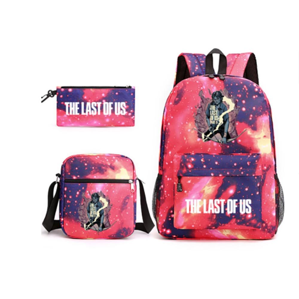2023 Film and Television Peripheral Printed School Bag 3-piece Casual Pencil Bag Shoulder Bag Double Shoulder Back