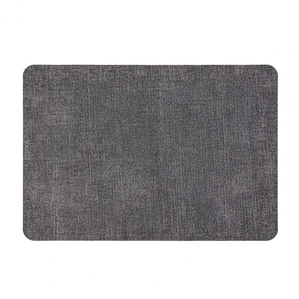 

High-temperature Tableware Protector Oil-proof Table Mat Elegant Faux Leather Thickened Linen Place Mats for Dining for Home темно-сірий