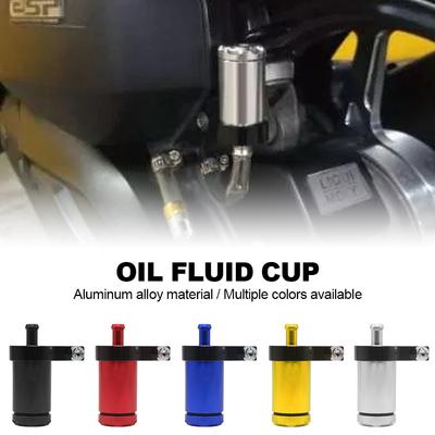 Aluminum Alloy Motorcycle Brake Fluid Reservoir Motorbike Rear Clutch Tank Oil Fuel Filter Oil Cup Hydraulic Brake Fluid Reservoir for Scooters ATVs
