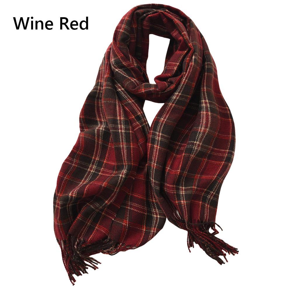 

Comfortable Imitation Cashmere Scarf 180*68cm Mujer Foulard Blanket Cold Weather вино красного