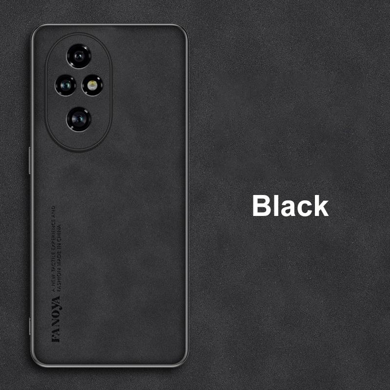

Чехол для Honor 200 Pro, роскошный чехол из искусственной кожи для телефона Honor 200 Lite 5G Honor200 Pro, задняя крышка из матового силикона, полная защита For Honor 200 чёрный