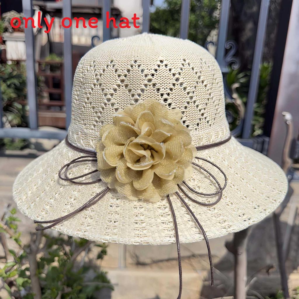 

Французская Ромашка Шляпа Для Защиты от Солнца С Широкими Полями Для Пляжа Летняя Мода Женская бежевый