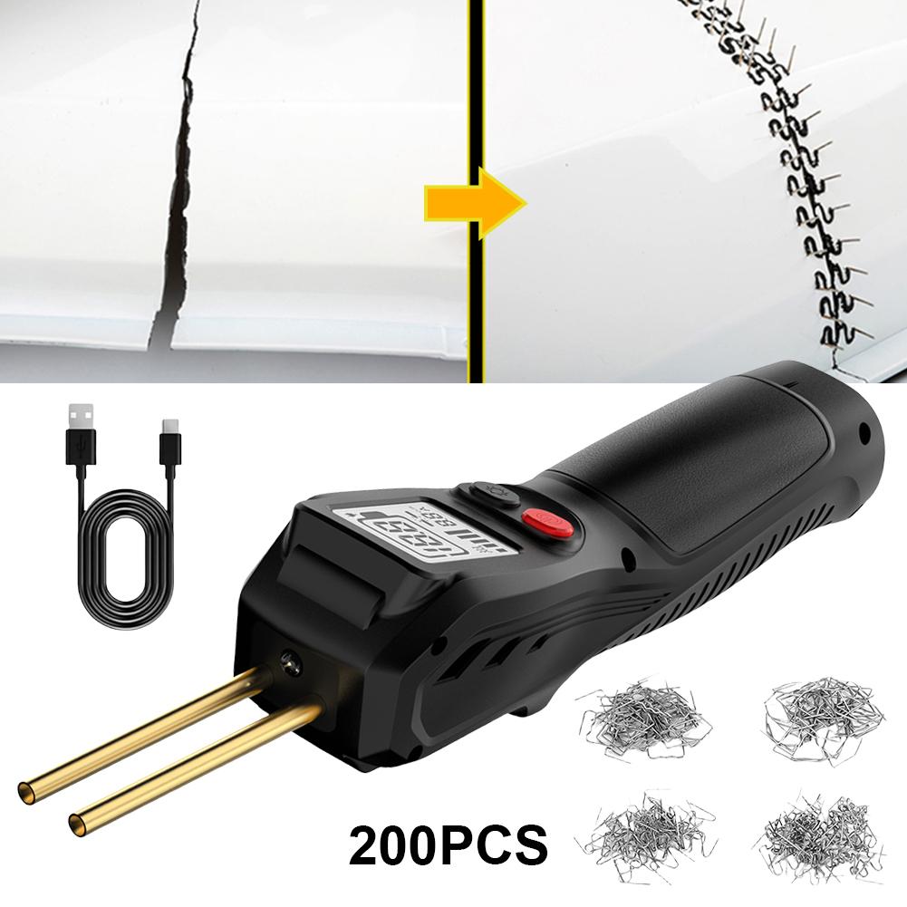 Plastic Welding Kit with 200 Hot Staples Plastic Welder Gun Plastic Welding Machine for Bumper Repair and Other Plastic Repairs