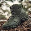 Men's High-top Military Boots Outdoor Hiking Boots Rubber Sole Shoes Large Size 39-47