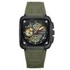 Curren 8461 Men's Multi-function Calendar Watch with Six Hands and Rubber Strap for Teens and Students.