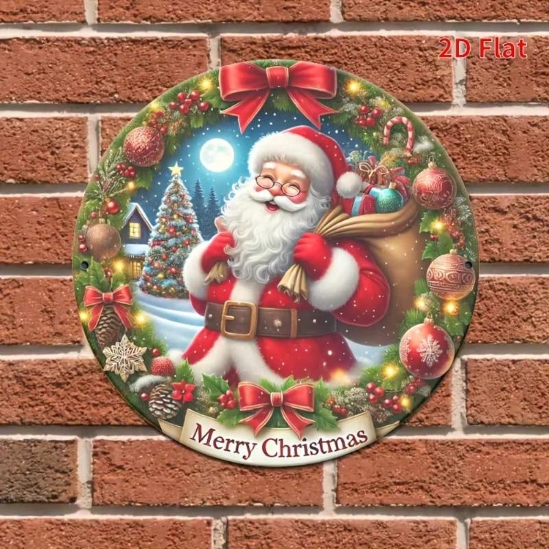 Vintage Tin Sign Metal Wall Art Christmas Holiday Decor Home Bar Cafe