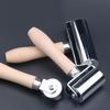 Handmade Glue Laminating Creaser Wooden Quilting Leather Press Platen Tool Seam Roller Edge Roller
