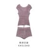 Kaslead New Arrival Women's Clothing Fashion Style Texture Knitting Tops Casual Shorts 4786005 4786006