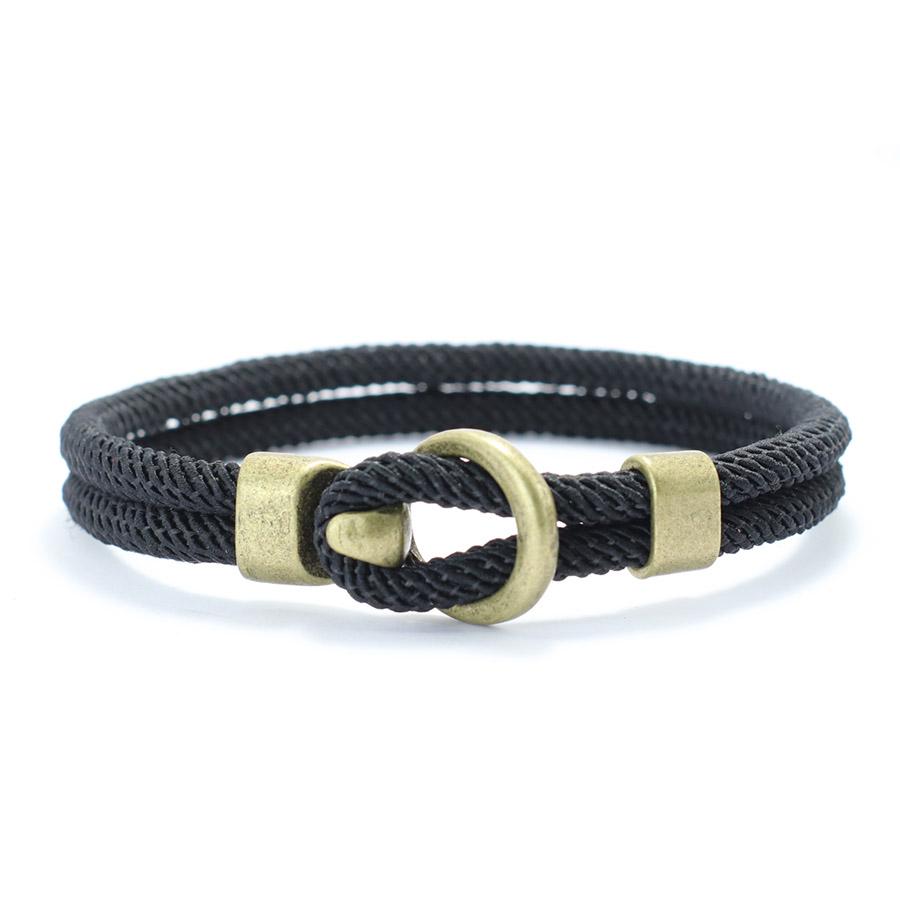 Fashion Man Bracelet Bilayer Thread Nautical Braclet Hiphop Rock Accesorios Hombre Multiple Colors Sizes Available Pulseria
