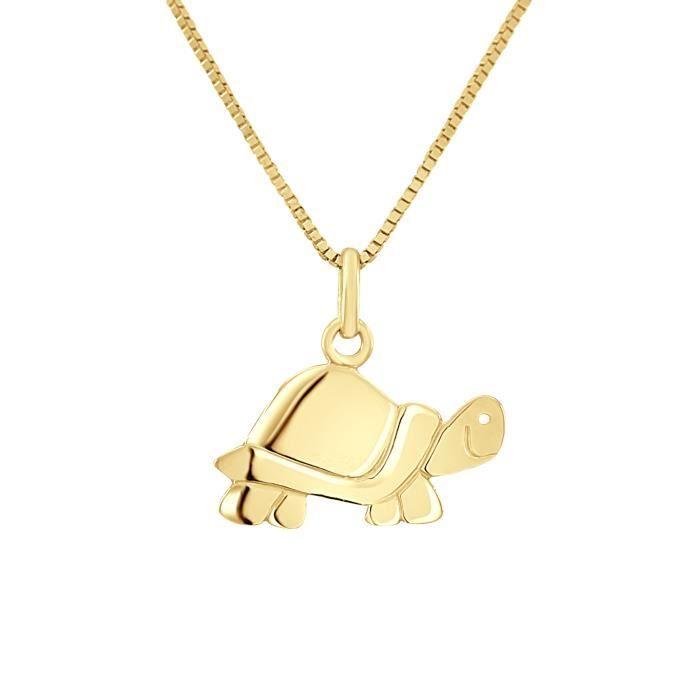 

Pendentif Enfants - LÉA & ARTHUR - Tortue - Or Jaune 375 - Bijou Anallergique - Écrin Prestige жовтий