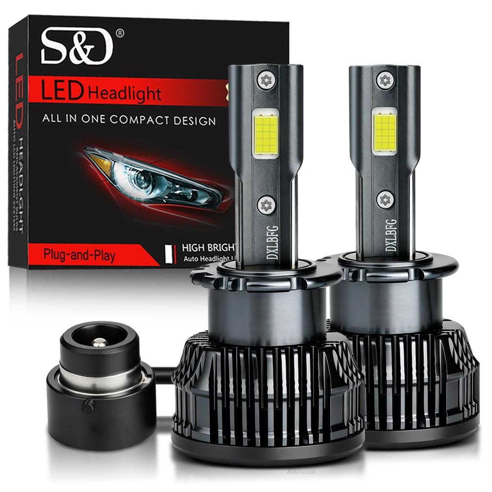 2 Stück 60000Lm 130W D1S D3S D2S D4S LED-Scheinwerferlampen 6500K Weiß D1R D2R D3R D4R Auto Turbo Licht mit dualem Kupferrohr-Lampenkörper