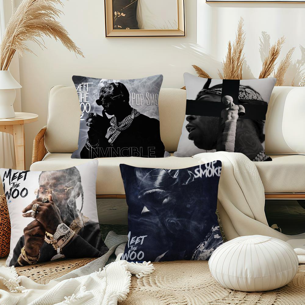 Rapper S-Smoke Meet the Woo coole Kissenhülle Kissenbezug Dekoration Zimmer Zuhause Sofa Wohnzimmer Büro Auto Nordische Schlichtheit