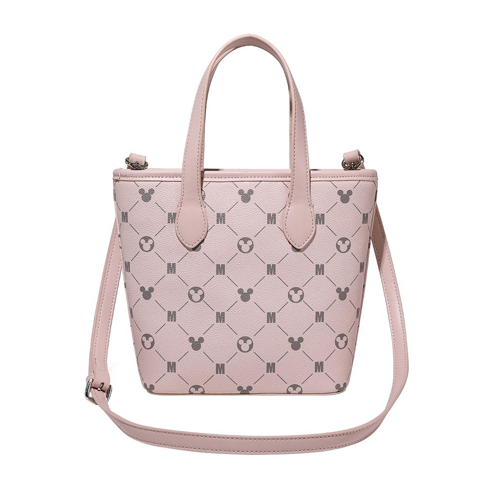 New Disney Mickey Series PU Tote Handbag, Shoulder Bag, Crossbody Bag, Handbag Regular Women's Pink BMK-71605P