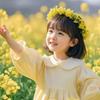 Pastorale Schilderachtige Koolzaadbloem Krans Bloemenkrans Heldere Stofbloem Bloemige Hoofdband Meisje Kinder Haaraccessoires