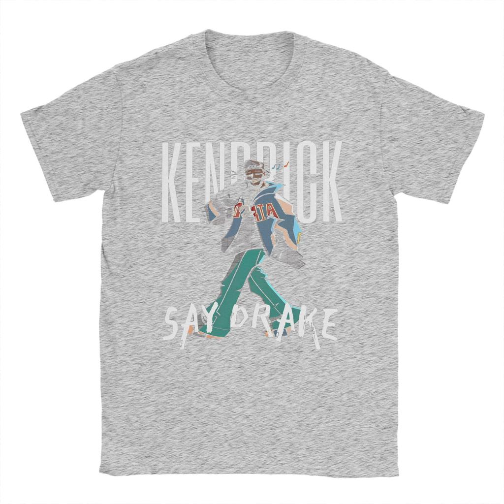 Men's T-Shirt Kendrick Lamar Say Drakes Casual 100% Cotton Tees Short Sleeve Rapper Diss Funny T Shirt Crew Neck Merch Gift Idea