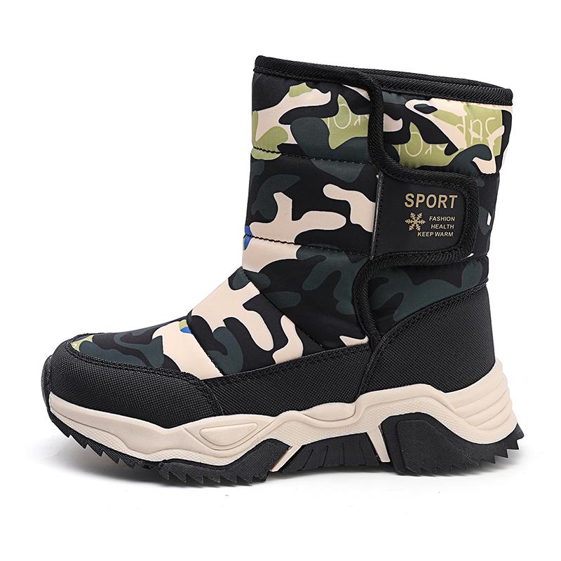 Stivali da Neve Caldi in Velluto High Top per Bambini Scarpe in Cotone per Ragazzi e Ragazze Scarpe in Cotone da Studente