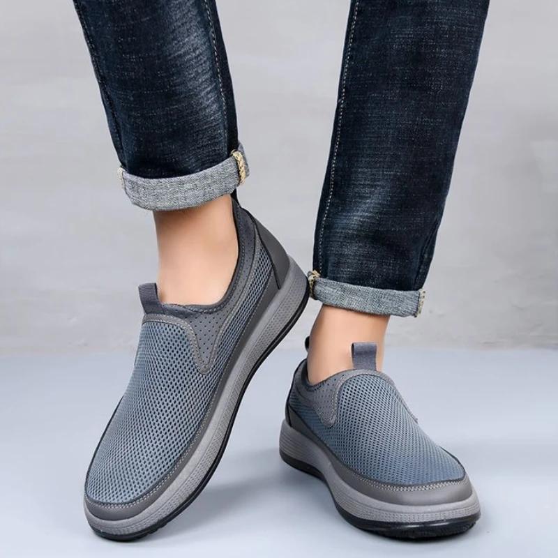 Fashion Round Toe Summer Men's Casual Shoes Wear to Work Lightweight Male Shoe Low Price Cheap Liquidation Adults New In Sneakers Retro