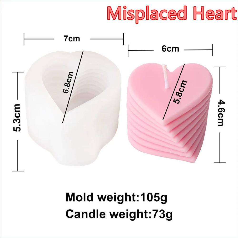 3D Letter Cylinder Cubic Love Silicone Candle Molds DIY Handmade Scented Candles Making Tool Valentine's Day Decor