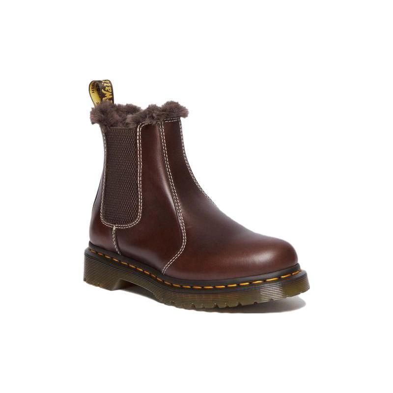 Dr. Martens Round Toe Short Chelsea Boots Women boots Dark-Brown 30954201