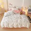 Simple Bedding Washed Cotton Four-piece Set Pastoral Bed Sheet Quilt Cover Bedding Three-piece Set