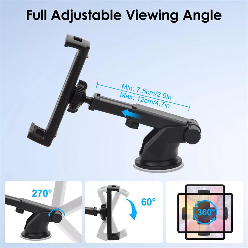 Suction Cup Tablet Car Phone Holder For Samsung Galaxy Z Fold 4 3 2 Stand Adjustable Mobile Mount For Ipad Sucker Gps Bracket