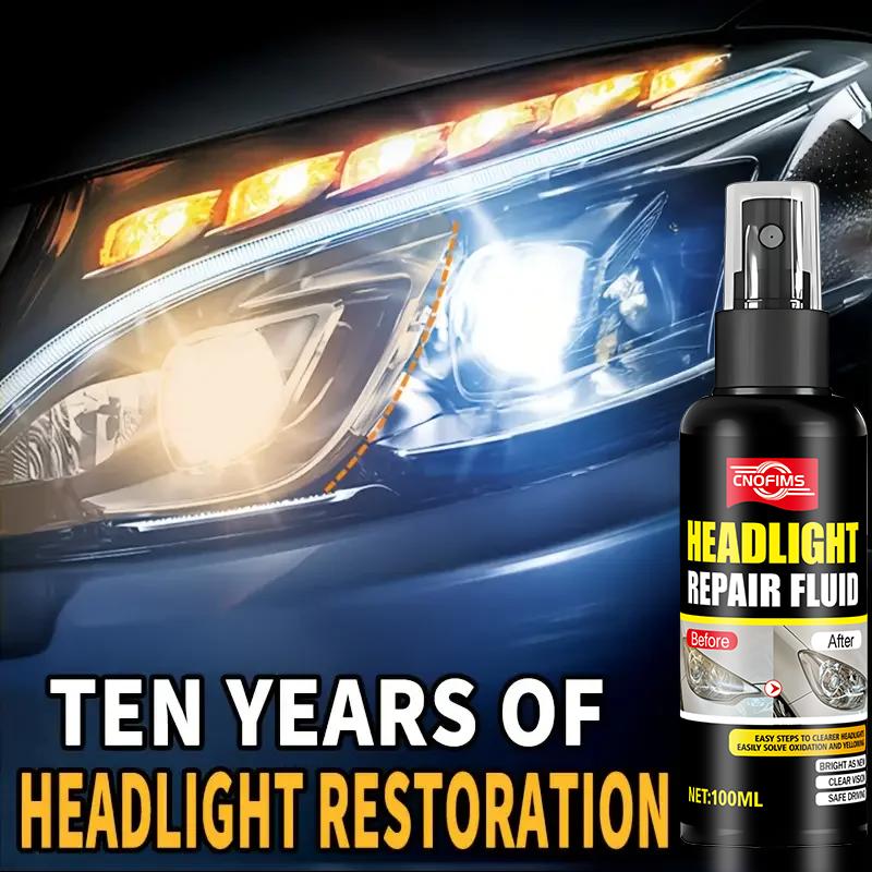 New Headlight repair 100 ml -- effectively repairs yellowing, oxidation, and cloudiness of car headlights | Safe and convenient