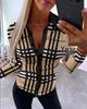 2023 Autumn Bestseller: Sexy V-Neck Print Women's Blouse