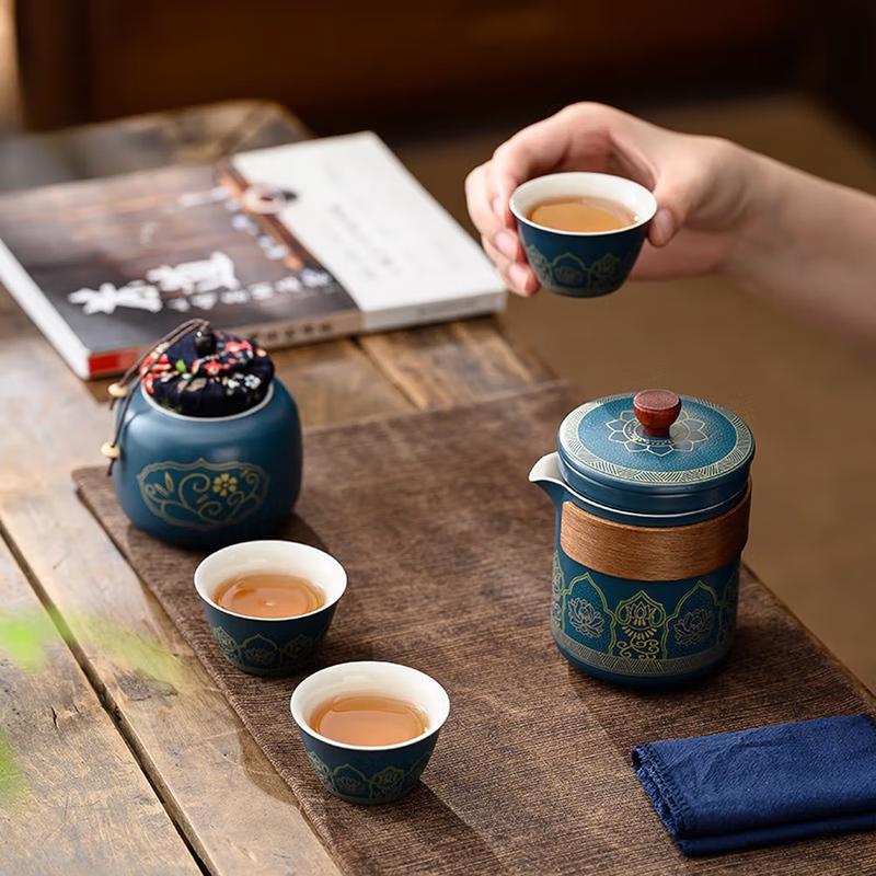 Portable Ceramic Travel Tea Set