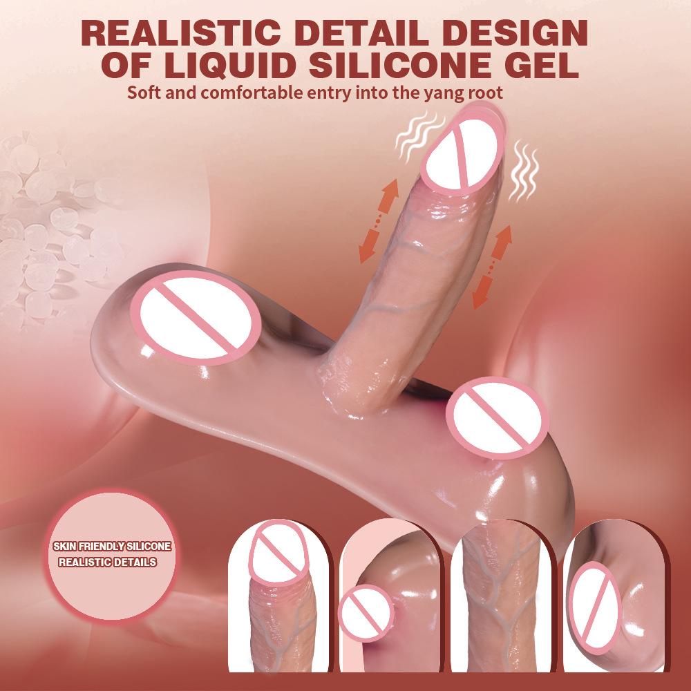 Retractable Vibrating Heating Wearable Female Masturbator