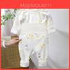 Baby Warmth Cotton Toddler Pajamas With High Waist And Ribbed Pants For Winter And Fall