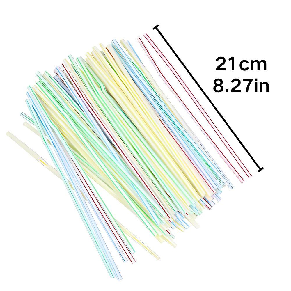 100pcs Colorful Flexible Plastic Straws, Disposable Bendy Drinking Straws for Juice, Party, Birthday, Wedding, Daily Use YMY