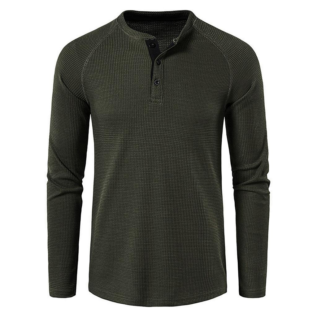 Men's Hedging Print Round Neck Loose Casual Long Sleeves Top