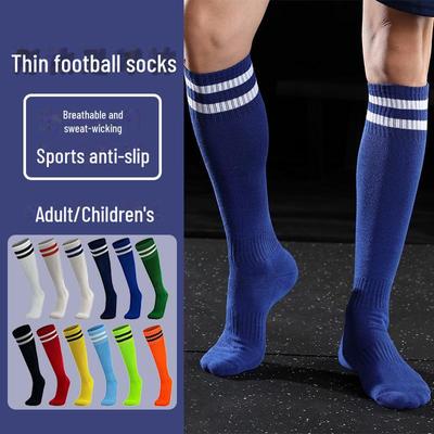 Șosete de fotbal subțiri, cu vârf înalt, respirabili, pentru bărbați - antiderapante, deodorante, șosete lungi de sport pentru adulți și antrenament pentru copii.
