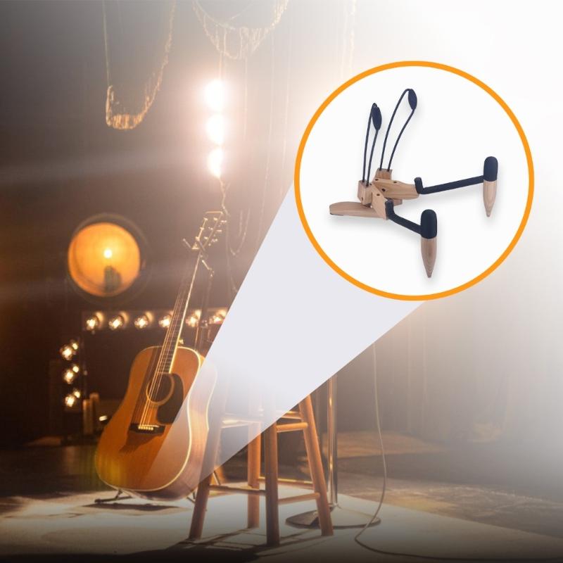 Folding Ukulele Holder Vertical Small Musical Instrument Stand Concert Portable Wood Small Guitar Stand Enduring