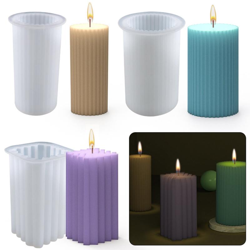 Quaderförmige Kerzenformen, Silikon-Stumpenkerzenformen für die Kerzenherstellung, Silikonharz-Gussform, DIY-Halloween-Party