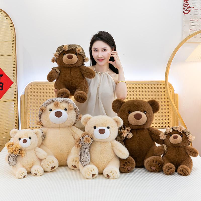 Cute Cartoon Hairband Teddy Bear Plush for Valentine's Confession Gift