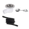 Right Angle Design RV Sink Drain Connector with 2 Meter Hose Leak Proof Seal for RV and Yacht Sink Applications