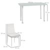 5 Piece Dining Set Seating Group Dining Table With 4 Chairs Modern Design Glass Table White