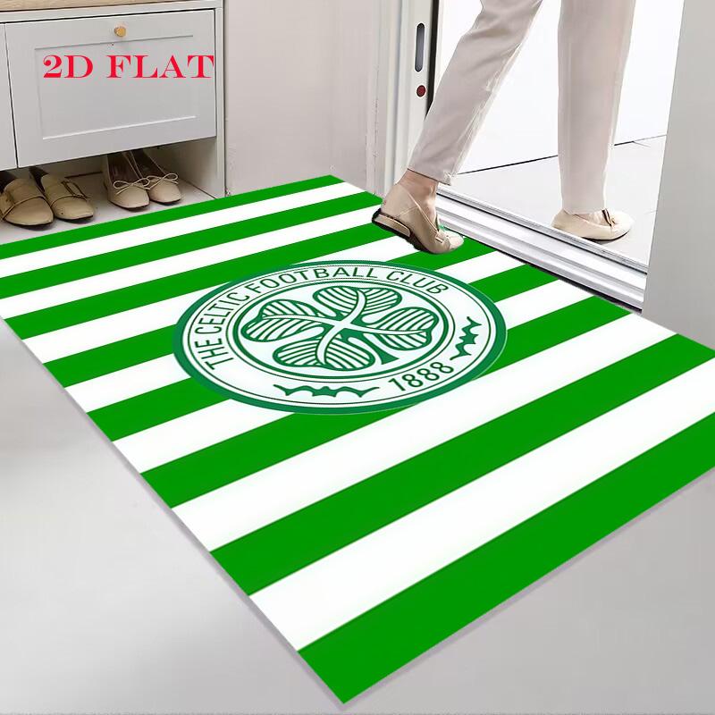 Celtic Football Club Teppich für Wohnzimmer Schlafzimmer Zuhause Sofadekoration, Rutschfeste Bodenmatte für Kinder zum Spielen