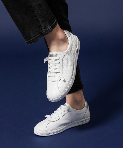 [GISSE] Natural Leather Embro Sneakers GIS-43255 Black-225