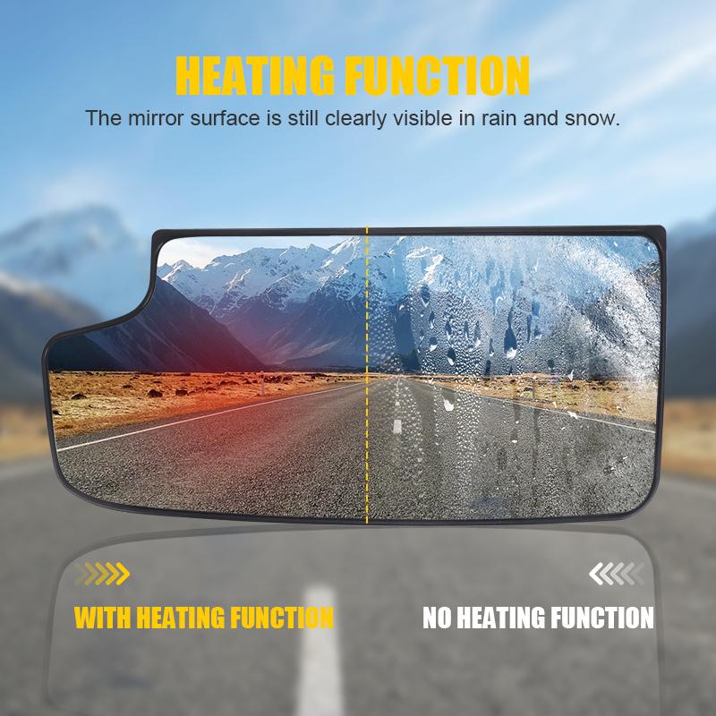 LH & RH Lower Heated Side Mirror Glass For Chevrolet Silverado GMC Sierra 1500 2500 HD 3500 HD 2016 2017 2018 23444114 23444113