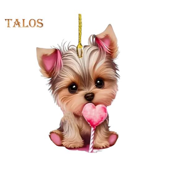 Pandantiv mașină Acrilic Câine balansoar Ușor Oglindă pentru mașină Atârnat Accesorii pentru interiorul mașinii Geantă de umăr Decorare ghiozdan Charm Cadou de Ziua Îndrăgostiților