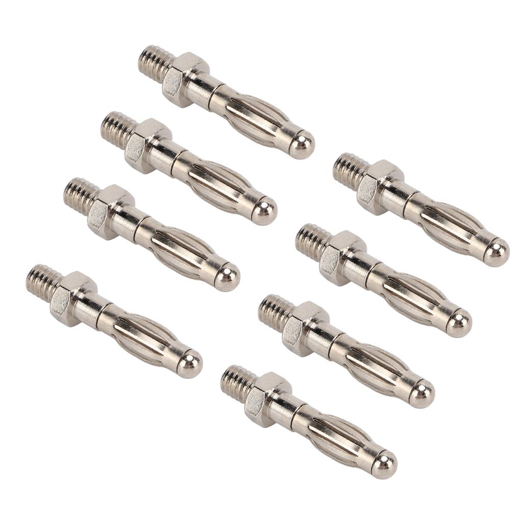 50Pcs Banana Plugs Hex Thread High Accuracy Good Transmission Performance Connectors Electronic Test Accessories