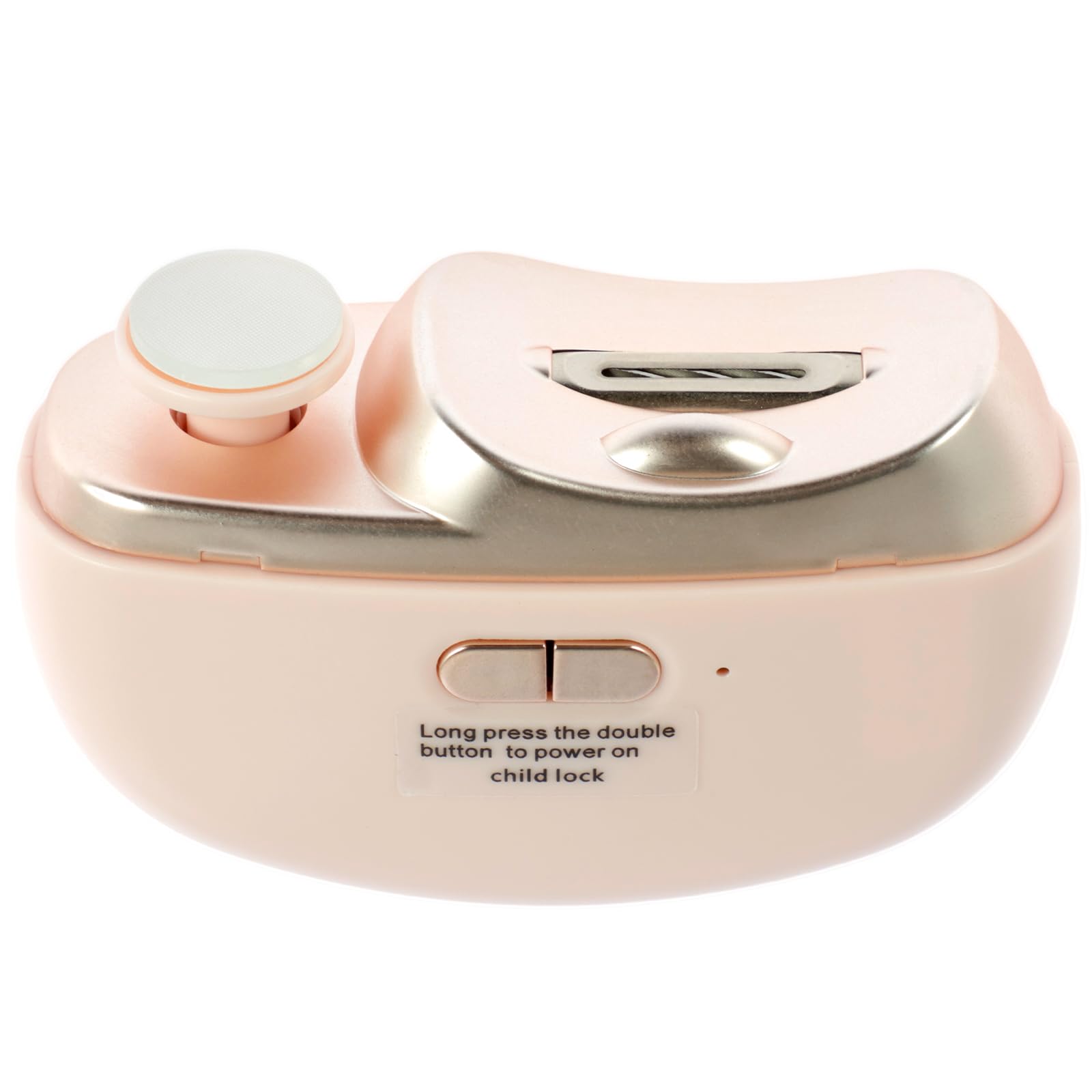 Electric Automatic Nail Clipper with 2 in 1 Light Fingernail Cutter and Polisher,USB Rechargeable Safety Fingernail Trimmer,Automatic Nail Clippers Pink
