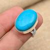 Tibetischer Türkis-Edelstein, handgefertigter Ring aus 925er Sterlingsilber, Schmuck für Thanksgiving