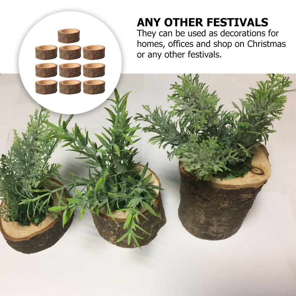 5pcs Classic Candlestick Container For Party Home Wedding Decoration Wooden Creative Festival Holder Ornament